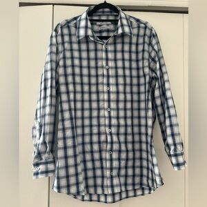 Men’s Nick Graham navy/white plaid shirt